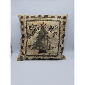 Vintage Oh Christmas Tree Pillow Celebrate The Season Pat Yuille Design 16”